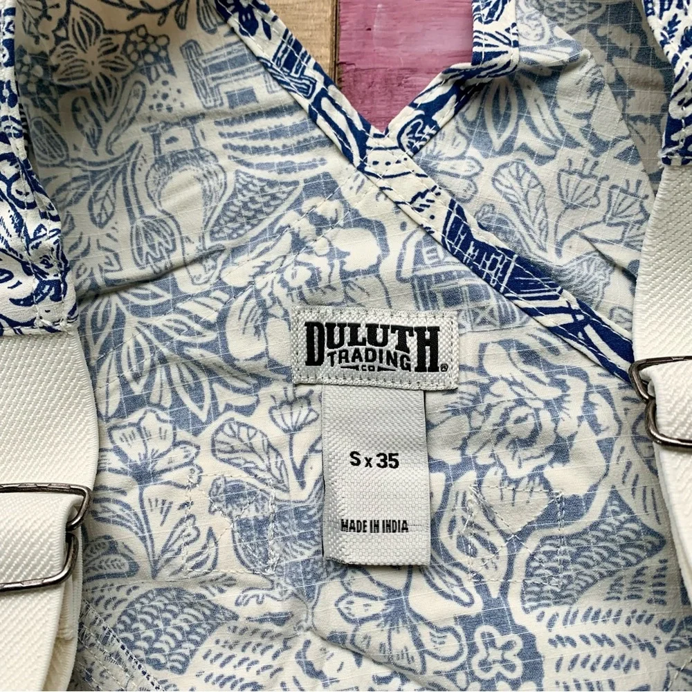 NWT Duluth Small x35L Heirloom Gardening Bib Overalls Farm Toile Garden Outdoors - Picture 2 of 10